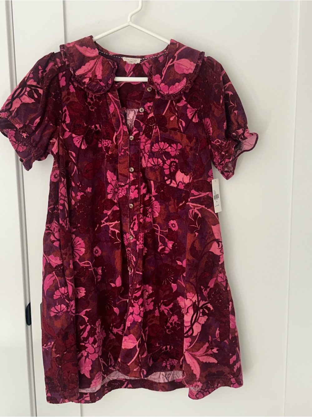 Women’s Pilcro Burgundy Floral Button-Front Dress from Anthropology